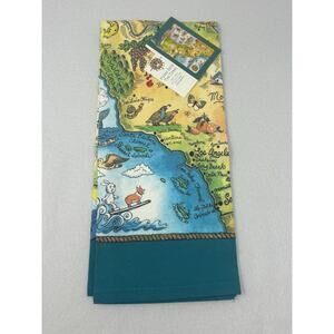 Kay Dee Designs Adventure Destinations CALIFORNIA Map Tea Kitchen Towel 18" x28"